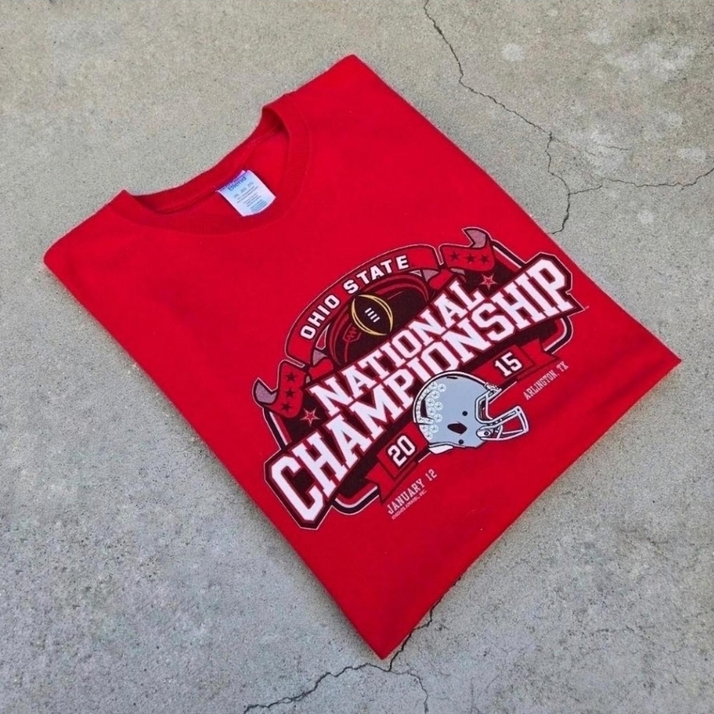 Ohio State Mens Size 2XL Championship Graphic print Longsleve t-shirt
